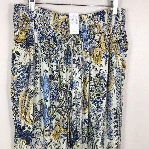 Maurices Womens Medium Floral Bohemian Wide-Leg Pants NEW - Picture 2 of 10